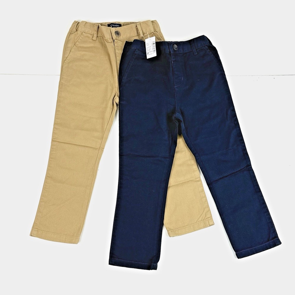 New Children Place School Uniform Pant Boy 4T Navy Blue Khaki Flax Chino Cotton